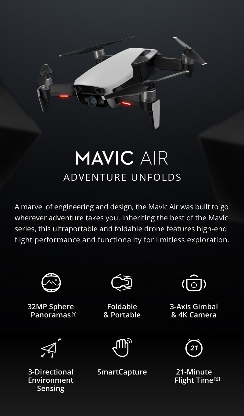 DJI DRON MAVIC AIR FLY MORE COMBO crni