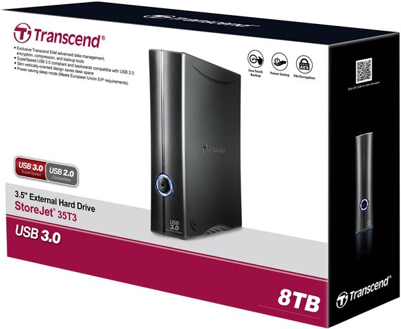 Prijenosni HDD Transcend 8TB StoreJet 3,5" , USB 3.1