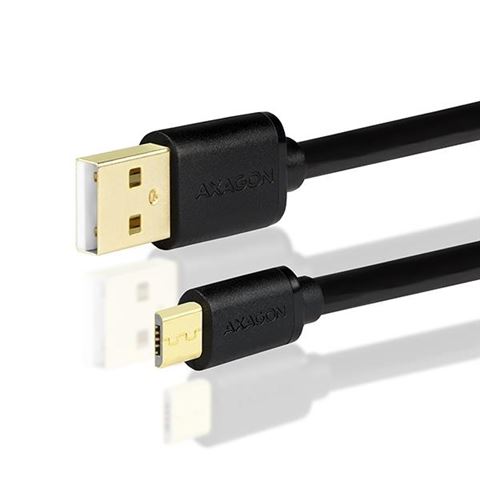 AXAGON BUMM-AM10QB, Kabel USB 2.0 MicroUSB<>USB Type-A,Crna