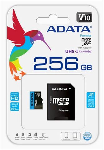 MEM SD MICRO 256GB Premier A1 + ADP AD