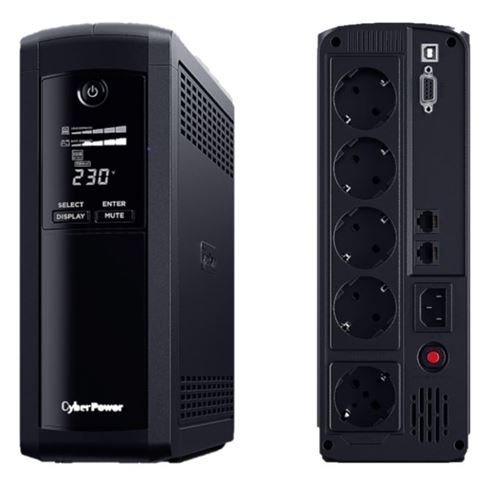 CyberPower 1600VA/960W VP1600ELCD, line-int., šuko, desktop