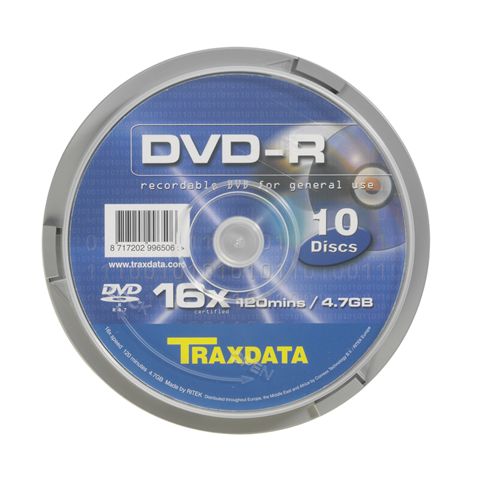 TRAXDATA OPTIČKI MEDIJ DVD-R 16X CAKE 10