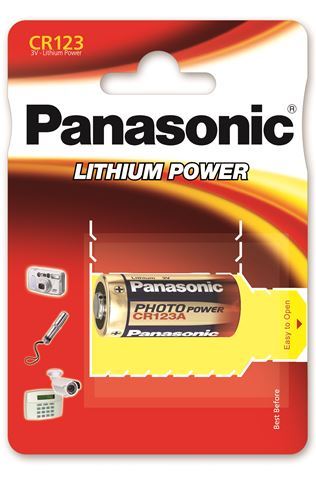 PANASONIC baterije foto CR-123AL/1BP Photo Lithium