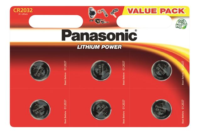 PANASONIC baterije male CR-2032EL/6BP Lithium Coin