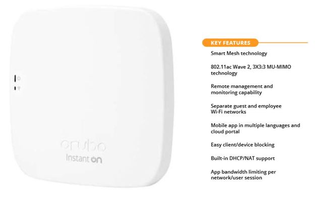 HPE AP ARUBA INSTANT ON AP12 3X3:3 MU-MIMO