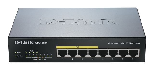 D-Link switch neupravljivi, DGS-1008P/E