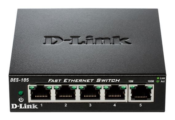 D-Link switch neupravljivi,DES-105/E (metalno kućište)