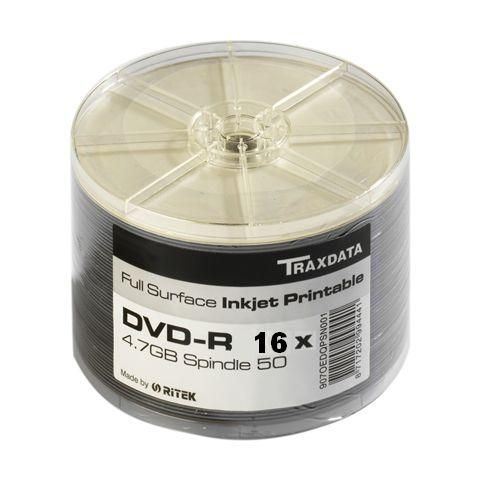 TRAXDATA OPTIČKI MEDIJ DVD-R 16X SPINDLE 100 WHITE FULL PRINTABLE