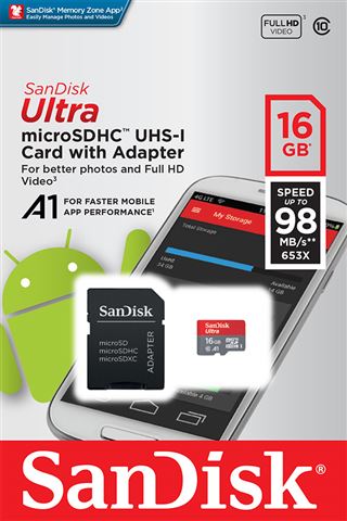 Memorijska kartica SanDisk Ultra microSDXC, A1, U1 16GB