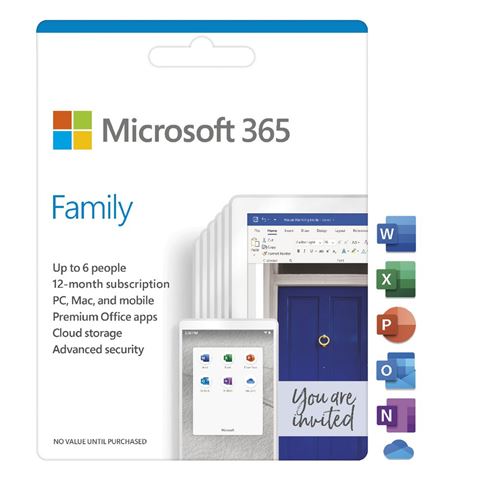 FPP Microsoft 365 Family English Subscr 1YR CEE, 6GQ-01191