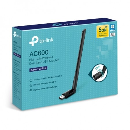 TP-Link Archer AC600 T2U Plus USB Dual Band Adapter