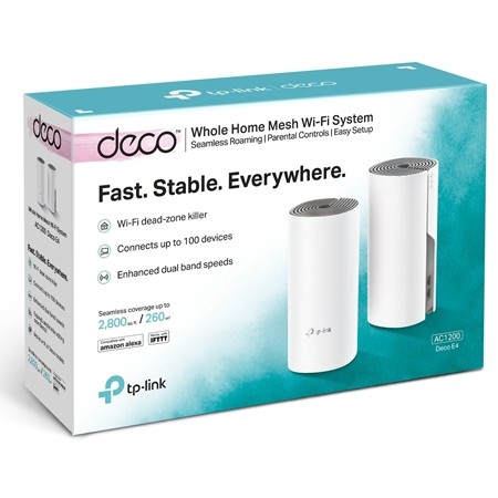 TP-Link Deco E4 (3-PACK) AC1200 Home Mesh WiFi System