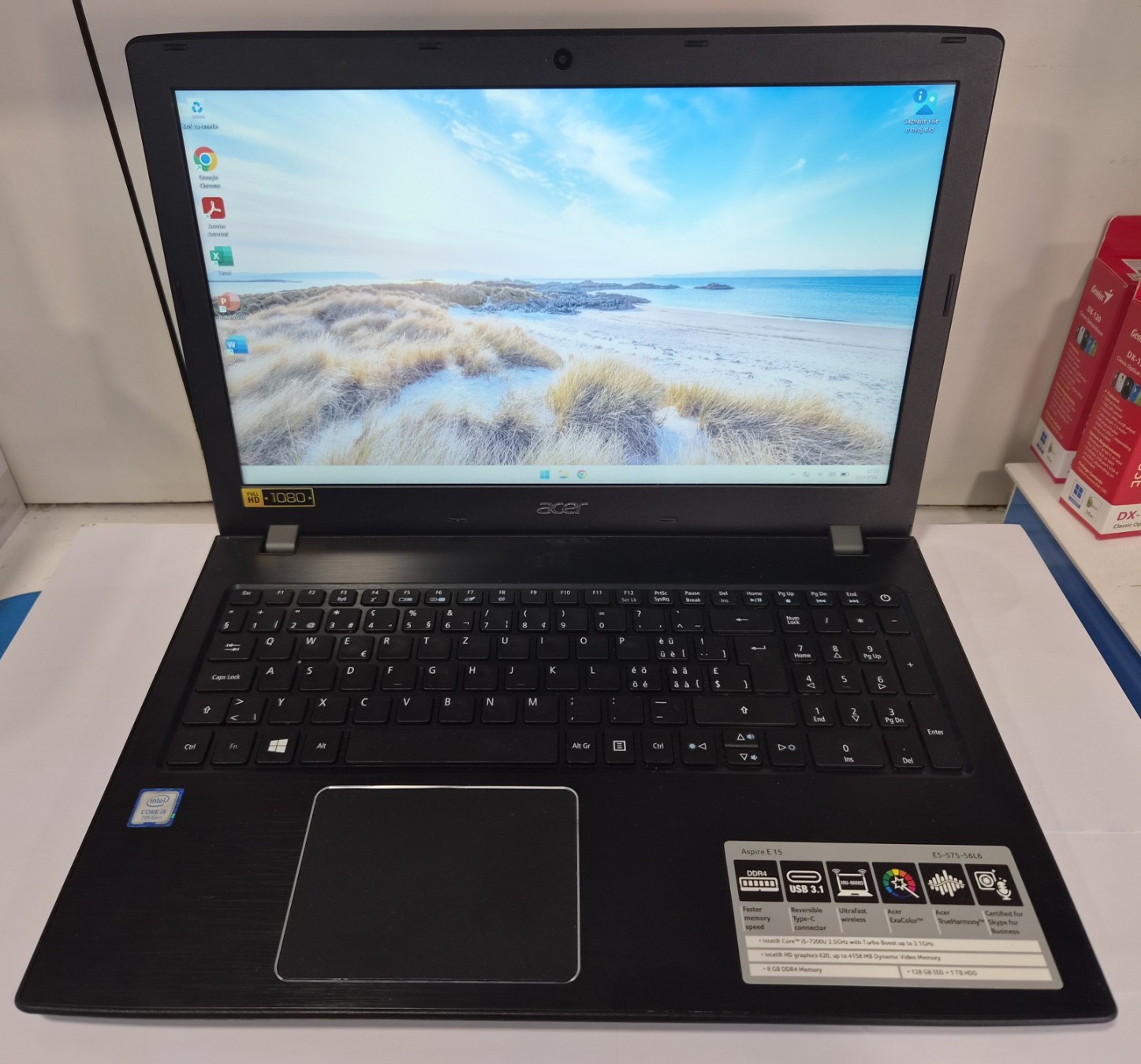 Acer Aspire E5-575-56L6 – i5-7200U, 8GB, 256GB NVMe, FHD IPS