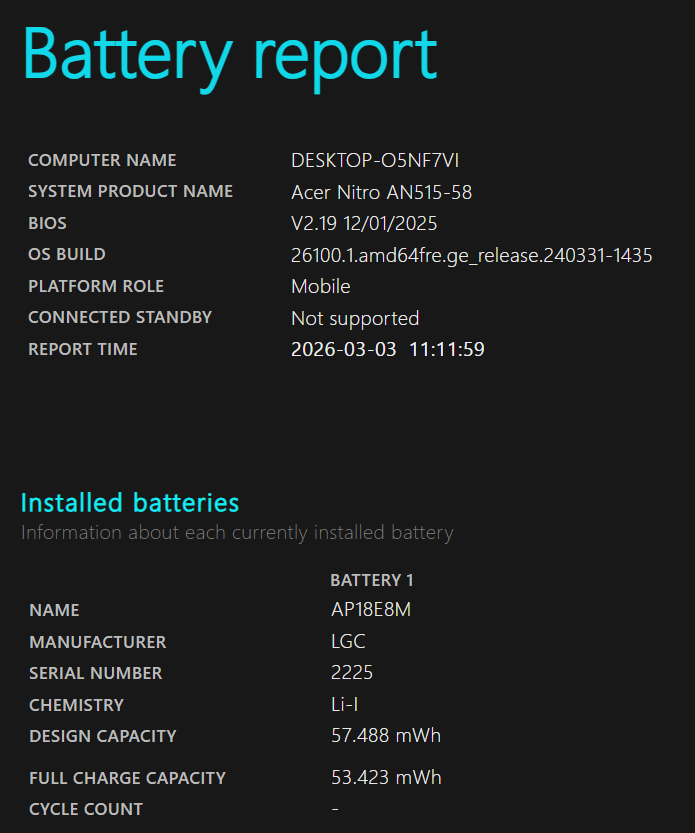 Acer Nitro 5 AN515-58-525P Gaming Laptop – i5-12500H / RTX 3050 / 144Hz