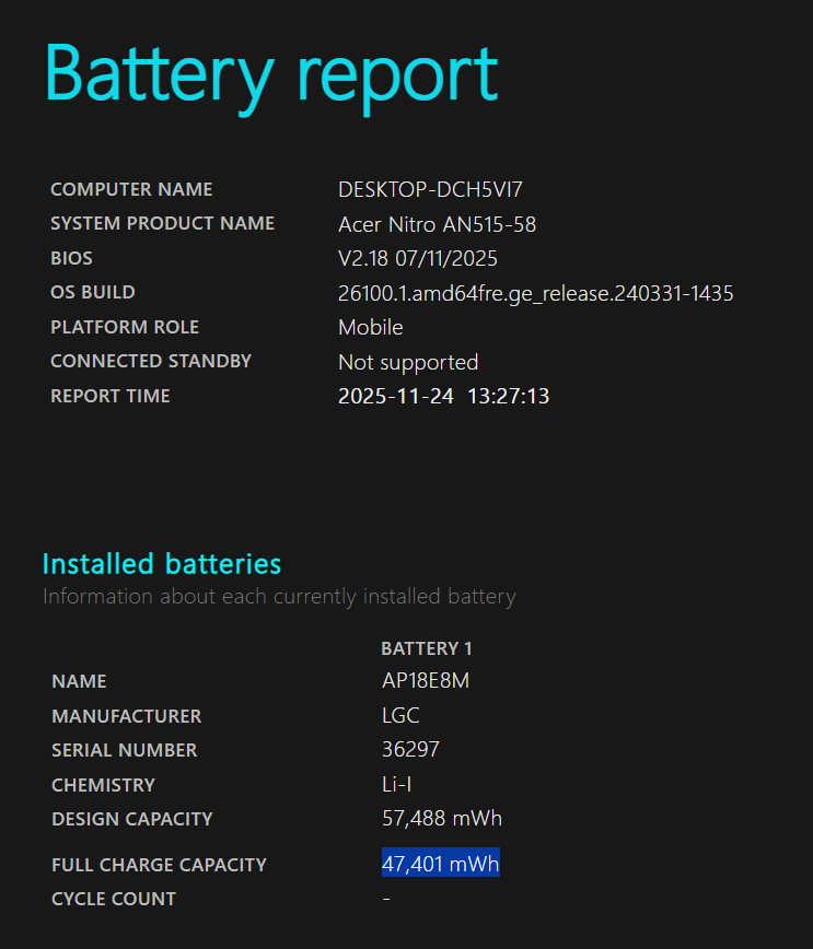 Acer Nitro 5 AN515-58-72QR