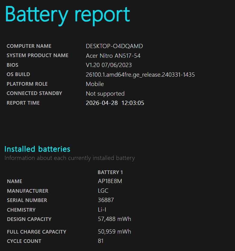 Acer Nitro 5 AN517-54-704H – i7 / RTX 3060 / 17.3" 144Hz