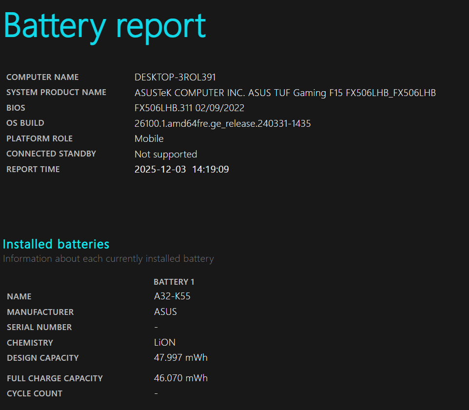 Asus Tuf FX506LHB-HN324W GAMING!!!