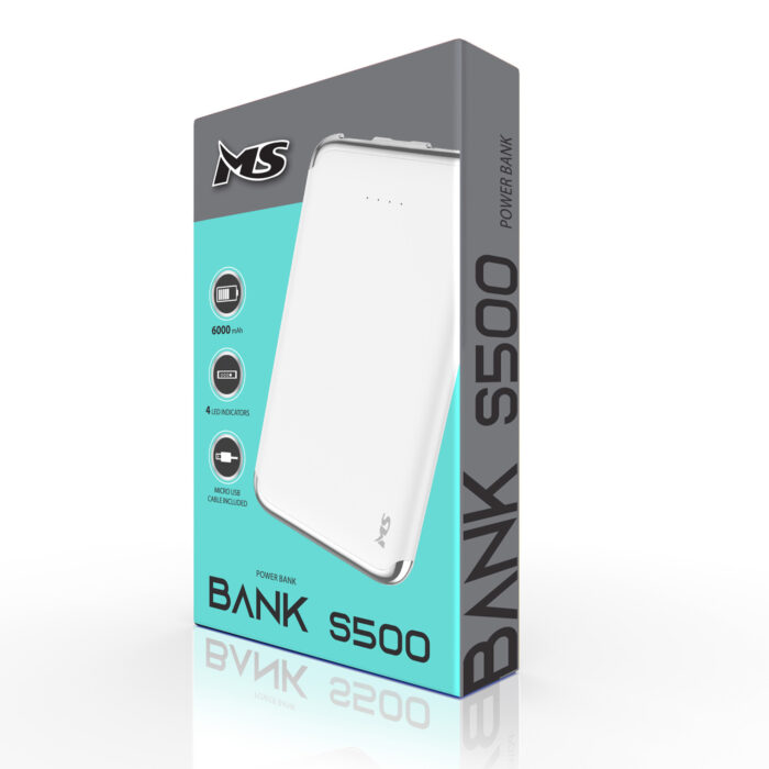 MS BANK S500 POWER BANK 6000 mAh