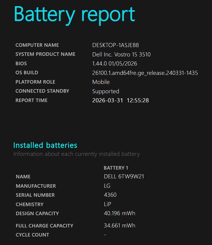Dell Vostro 15 3510 i5-1135G7 / 16GB RAM / 512GB SSD