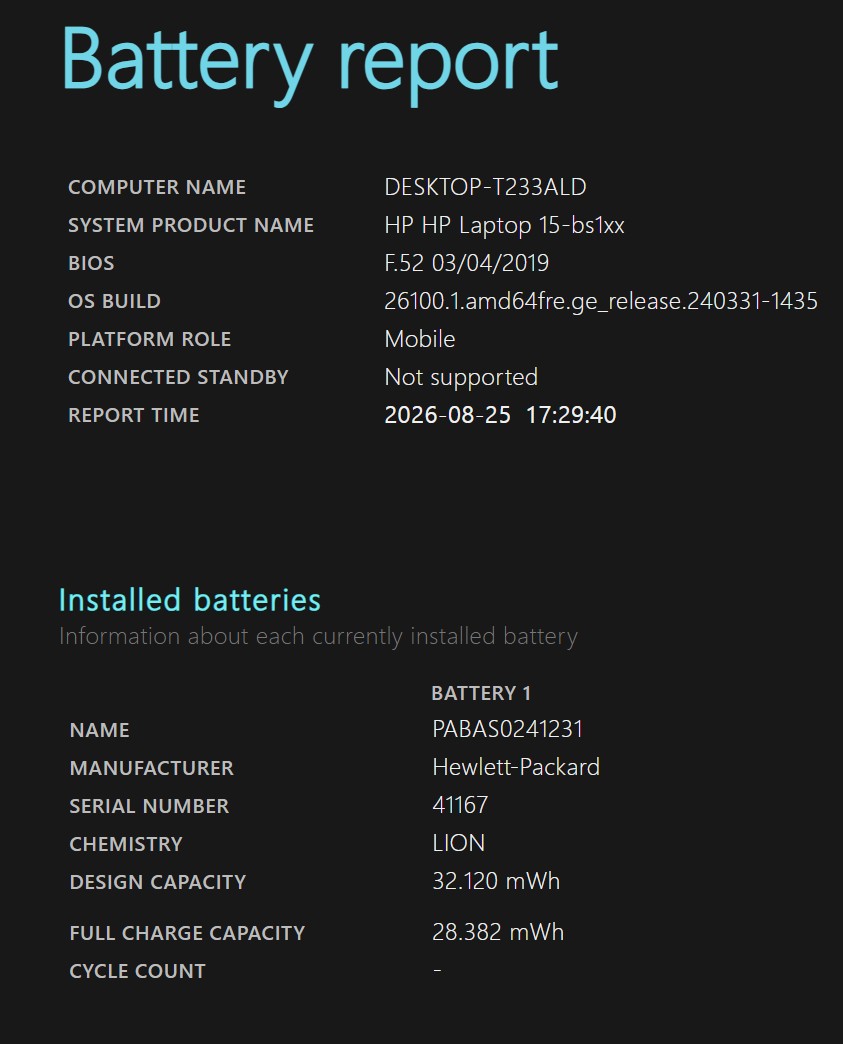 HP 15-bs176nz i7-8550U 16GB 256GB SSD 15,6" FHD IPS
