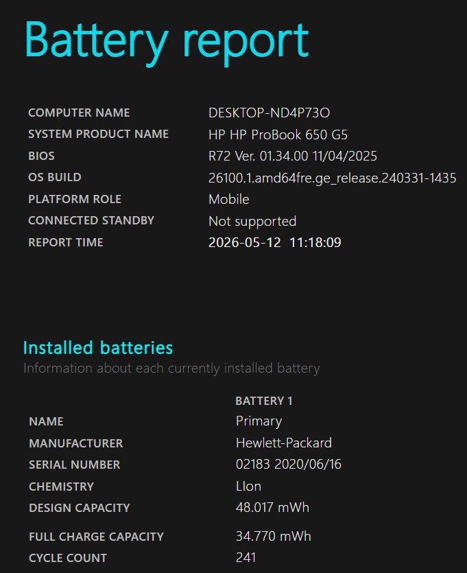 HP ProBook 650 G5 i5 16GB 256GB SSD FULL HD IPS