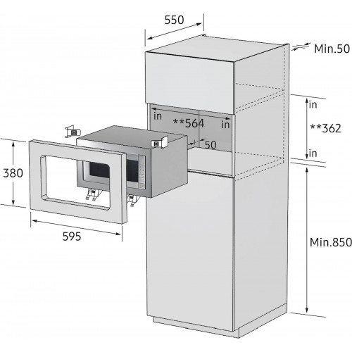 Samsung FG87SST/BOL Ugradbena mikrovalna 