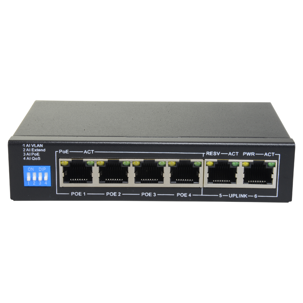 Safire Switch 4 Port SF-SW0604POE-60-60W