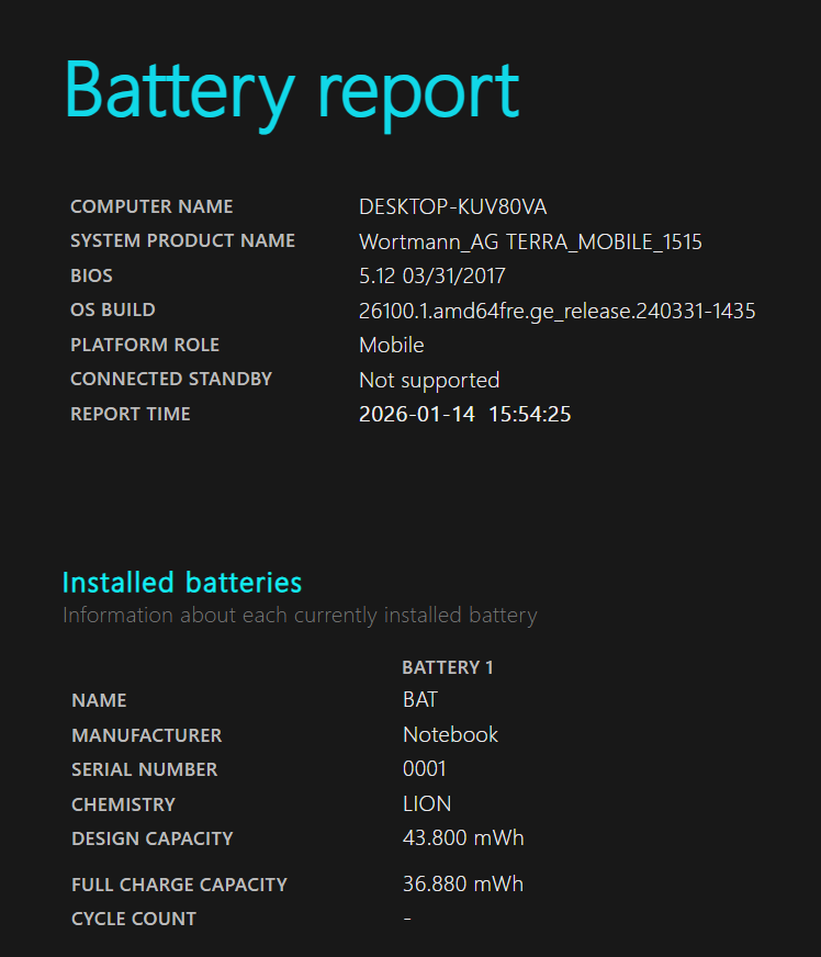 "Terra Mobile 1515 – 15,6” i5, 8GB RAM, SSD 128+256GB, Windows 11"