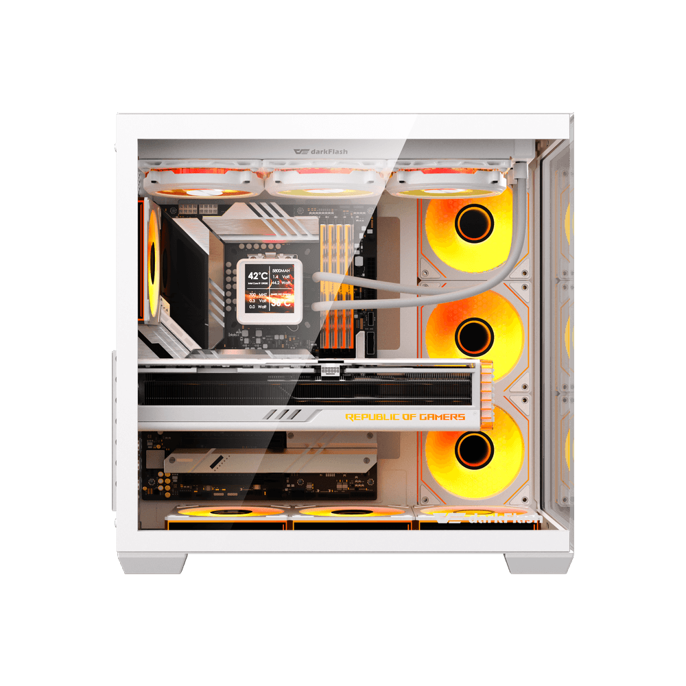 DARKFLASH AIGO C280 BIJELO KUĆIŠTE  ,7X ARGB VENTILATORA