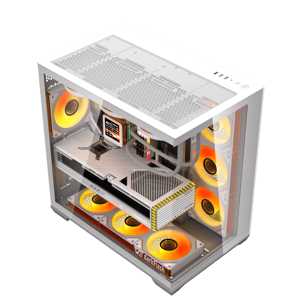 DARKFLASH AIGO C280 BIJELO KUĆIŠTE  ,7X ARGB VENTILATORA