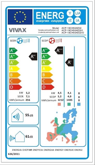 Vivax Q design serija 5,57kW, ACP-18CH50AEQI R32