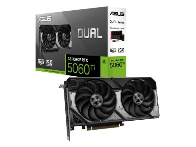 ASUS VGA DUAL-RTX5060TI-O16G 16GB GDDR7 OC Edition,128-bit 3x DP, 1x HDMI