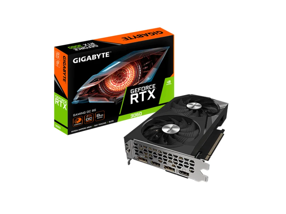 Gigabyte VGA RTX 3060 Gam OC8GB GDDR6 128bit;2xDP, 2xHDMI;