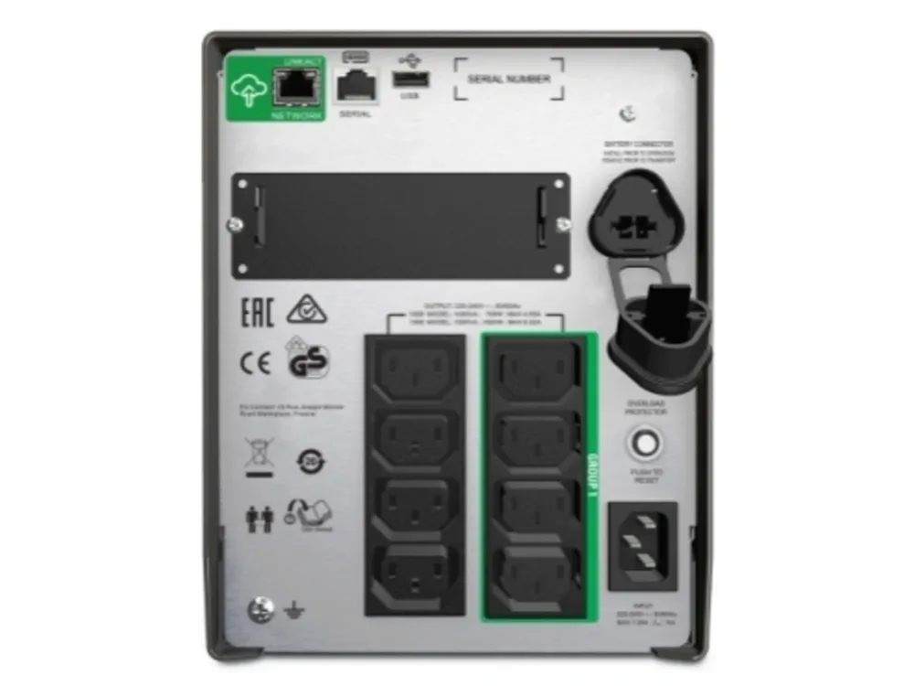 Smart-UPS APC,1000VA, Tower, 230V, 8x IEC C13, SmartConnect Port+SmartSlot, AVR, LCD