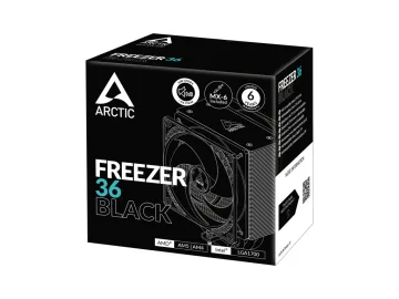 Arctic Freezer 36 Black, CPUcooler, 1851, 1700, AM4, AM5