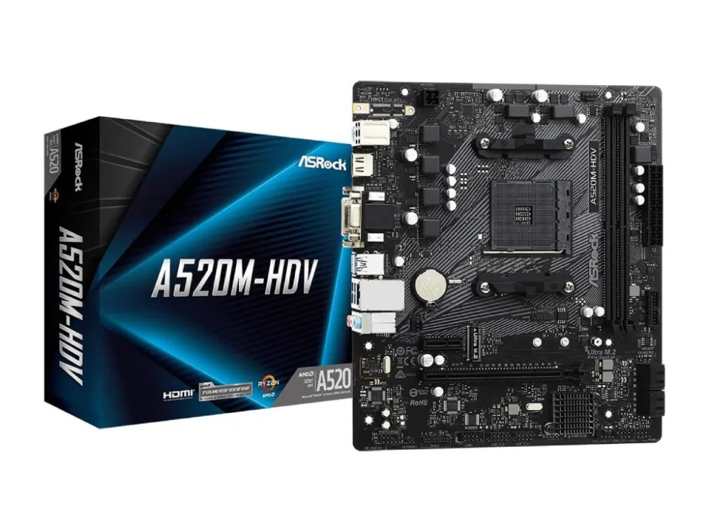 ASROCK MB A520-HDV, AM42xDDR4, 4xSATA, M.2, RAIDVGA, HDMI, Micro ATX