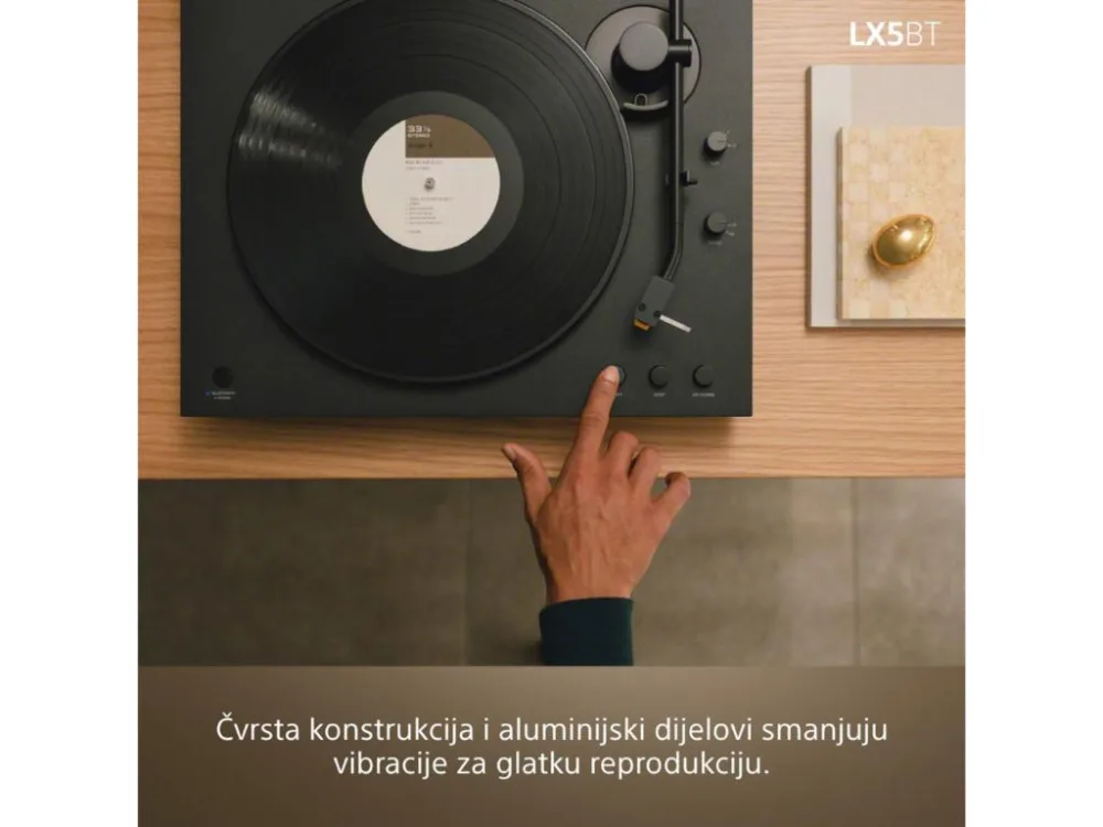 Sony Gramofon PSLX5BT;BT povezivanje; kvalitet zvuka; jednostavno koristenje;