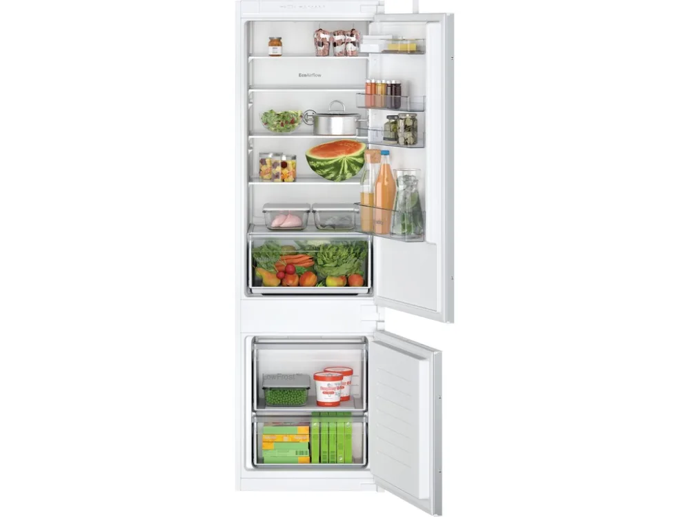 BOSCH Ugradbeni hladnjak,Serie 2| E, Eco Airflow,177cmH:200L, Z:70L,5 polica,