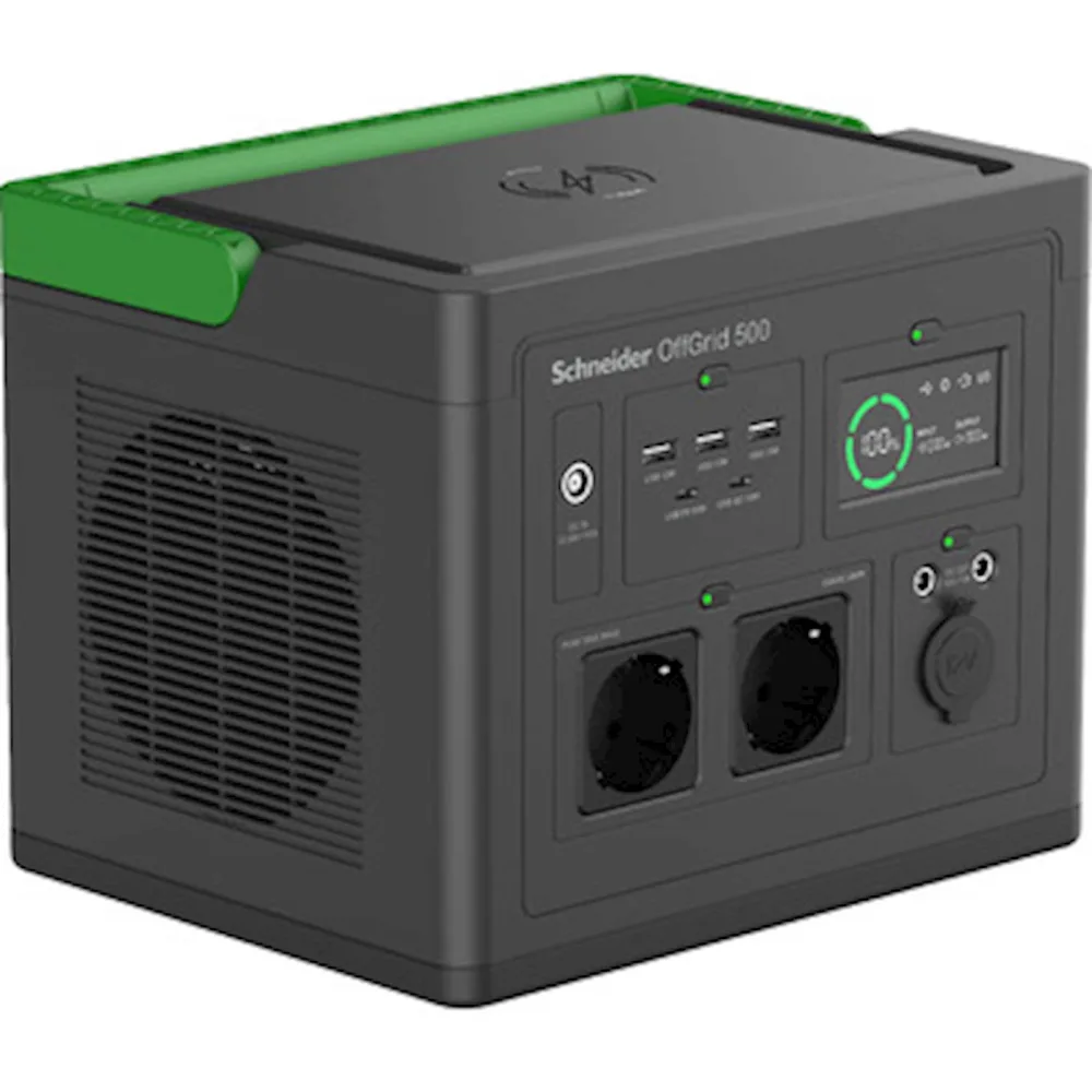 APC Portable Power Station 500, 230V, 517Wh Lithium-ion, LCD, 2 CEE 7/3 Schuko outlets