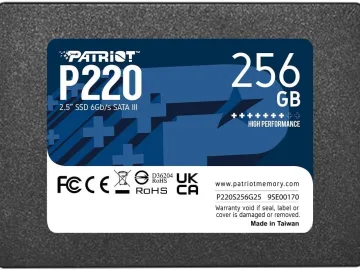 Patriot SSD 256GB 2.5", P220up to R/W: 550/490 MB/s