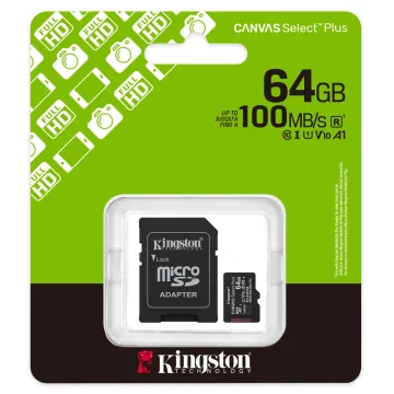 Kingston MicroSD 64GB Canvas Select Plus