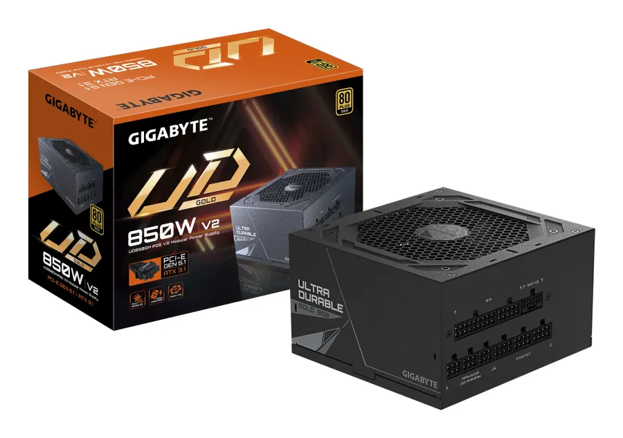 Gigabyte PSU 850W Gold PG5 V2 ATX 3.1, PCIe 5.1, 80 PLUS,Fully modular, 90%