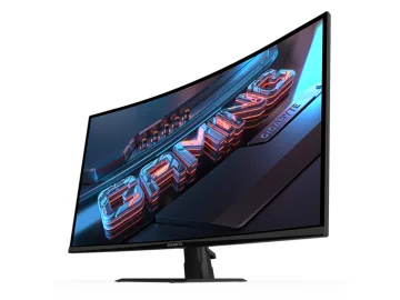 Gigabyte Monitor 31.5" GS32QCA31.5" VA 1500R, 2560x1440 QHD 250cd, 180Hz, 1ms, 2x HDMI, 1x DP
