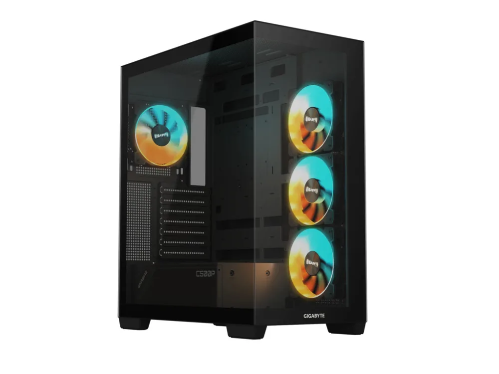 Gigabyte C500 Panoramic Stealt Mid-tower, ATX, 4x ARGB fans Black Case
