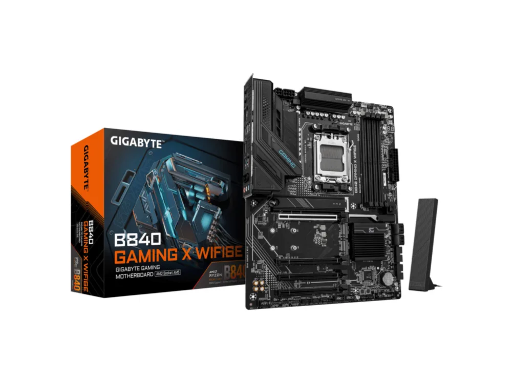 Gigabyte MB B840 GAMING X WF6E AM5, 4x DDR5, 3x M.2, 4x SATA 8xUSB; 1x HDMI, 1x DP, ATX;